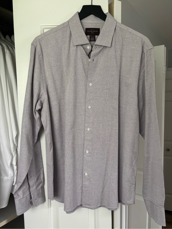 Black Brown 1826 Other - Black Brown 1826 Men's Long-Sleeve Dress Shirt — Light Gray, SIZE L